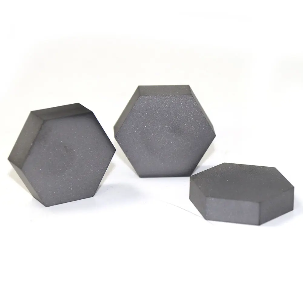 Sechseckige Siliziumkarbid-SiC-Keramik platte kunden spezifische sechseckige 30-mm-SIC-Siliziumkarbid-Keramikplatte