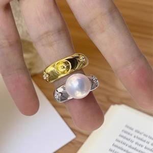 ขาตั้งแหวนเงินแท้ S925 สำหรับงาน DIY ประดับมุก 10685 ชิ้น พร้อมลูกปัดทรงกลมขนาด 9-11 มม. ขาตั้งเครื่องประดับเงินแฟชั่น - Product Image 1