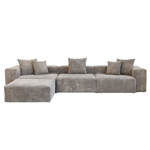 Luxury-Lite màu xanh hiện đại tối giản sofa cắt Bộ phổ biến cho căn hộ nhỏ sống Thương hiệu Mới nén bọt mùa xuân - Product Image 3