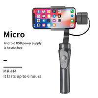 Hot Selling 3-Axis Lipat Single Handheld Gimbal Kamera Video Stabilizer dengan Mini Tripod
