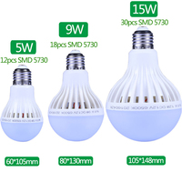 Bombillas LED Recargables AC/DC, 12-85V, 12 Voltios, Base E27, 5W, 9W, 12W, Bombillas LED de 12V