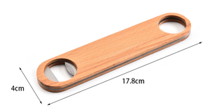 USA Lager Großhandel 50er-Pack Holz-Flaschenöffner Flacher Bieröffner aus Holz für Lasergravur Blanko Werbegeschenke - Product Image 2