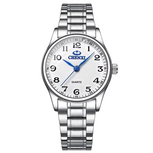 Montres à quartz pour couple, best-seller, style simple, étanches, avec chiffres arabes lumineux, bracelet en acier inoxydable, montre décontractée pour affaires - Product Image 5