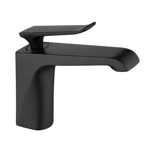 Robinet de lavabo de salle de bain à une seule poignée tout en cuivre avec noyau de vanne à disque en céramique pour eau chaude/froide - Product Image 5