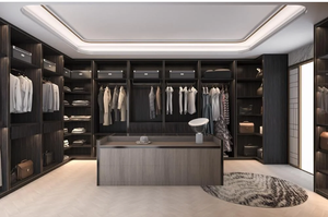 Armoire sur pied de style français haut de gamme, multi-espaces de rangement, chambre à coucher haut de gamme, crème clair - Product Image 2