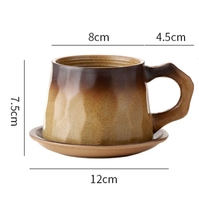 Ensemble de tasses à thé, café et bière en céramique, style nordique luxueux violet glamour, avec poignée, en porcelaine, réutilisables, lavables au lave-vaisselle