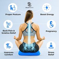 Coussin de siège en gel double épaisseur pour soulager la pression lors de longues périodes assises, pour les douleurs au dos, à la sciatique, au coccyx et au bas du dos