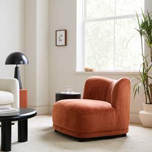 Nordique moderne minimaliste Orange velours canapé doux loisirs chaise paresseuse pour bureau à domicile salon chambre <span class=keywords><strong>Villa</strong></span> - Product Image 2