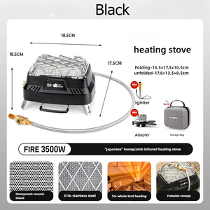 Açık Hava Gazlı Kamp Ocak Başlığı Kamp Kış Isıtma Mini Taşınabilir Kızılötesi Dağ Ocak Isıtma Ocak - Product Image 3