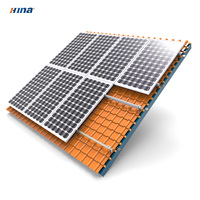 Kits de crochets solaires réglables en acier inoxydable/aluminium, système de montage sur toit en tuiles, structure de montage solaire photovoltaïque, garantie de 12 ans