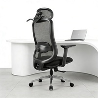 Chaise de bureau ergonomique moderne à hauteur réglable avec accoudoirs en PU, structure en plastique, base en acier chromé pivotante