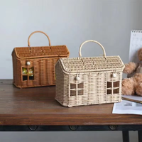 Paniers Cadeaux de Noël Multifonctionnels Modernes pour la Décoration Intérieure, Boîtes à Bonbons en Forme de Maison pour le Ramadan, Paniers de Rangement en Plastique pour Enfants