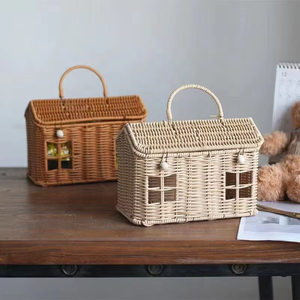 Cestas de Regalo Navideñas Multifuncionales Modernas para Decoración del Hogar, Cajas de Dulces Infantiles con Forma de Casa para Ramadán, Cestas de Almacenamiento de Plástico - Product Image 2