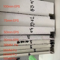 Panneau sandwich isolé en EPS de 50 mm, 75 mm, 100 mm pour toitures et murs extérieurs de bâtiments de bureaux portables