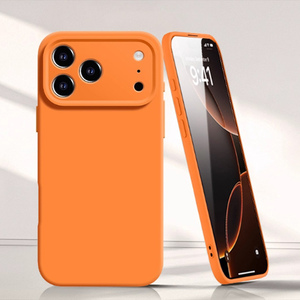 Custodia per telefono in Silicone morbido liquido per <span class=keywords><strong>iPhone</strong></span> 11 12 13 <span class=keywords><strong>14</strong></span> 15 16 <span class=keywords><strong>Pro</strong></span> <span class=keywords><strong>Max</strong></span> 17 Air tinta unita AI pulsante Cover del telefono - Product Image 1