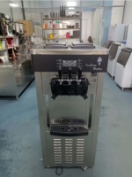 Machine à glace molle automatique en acier inoxydable, autonettoyante, compatible lait et eau, pour restaurant, pâtisserie, usage quotidien