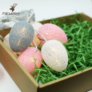 Newish pâques à piles <span class=keywords><strong>guirlande</strong></span> <span class=keywords><strong>lumineuse</strong></span> dia 4*6cm coton fil oeuf <span class=keywords><strong>guirlande</strong></span> <span class=keywords><strong>lumineuse</strong></span> avec 12L blanc chaud LED - Product Image 4