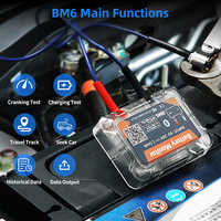 Monitor baterai BM6 tanpa kabel, Bluetooth 4.0 12V dengan baterai mobil, cek kesehatan, aplikasi pemantauan penguji baterai untuk Android IOS