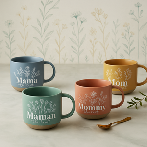 Venta al por mayor de fábrica, taza de agua de cerveza de cerámica moteada personalizada, grabada con láser taza de café, juegos de tazas de <span class=keywords><strong>regalo</strong></span> para el día de la madre y el padre - Product Image 3