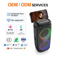 Système d'enceintes LED RGB 5.0 avec FM, prise en charge TWS et micro, batterie 1200 mAh - Idéal pour le home cinéma et les soirées