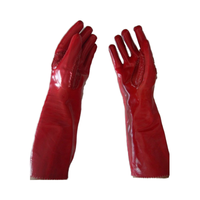Ventes directes d'usine 40cm Gants de protection renforcés par le pouce en PVC, antidérapants résistants à l'usure, protection épaisse