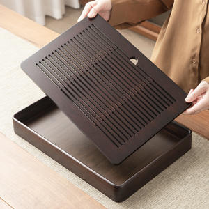 Plateaux à thé de gros pour le stockage de l'eau, tables à thé domestiques avec réservoir d'eau, plateaux de drainage rectangulaires et planches à thé intégrées. - Product Image 1