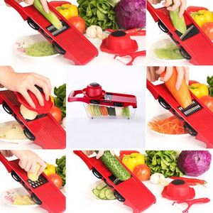 Outils de cuisine en ligne, trancheuse à fruits multifonctionnelle, hachoir, coupe-légumes, qualité alimentaire, 6 en 1, cuisine à domicile, plastique, 2 couleurs - Product Image 5