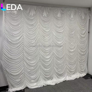 ฉากหลังผ้าไหมน้ำแข็งลายคลื่น LEDA ขนาด 10*10 ฟุต สำหรับตกแต่งงานวันเกิด งานแต่งงาน และเวที - Product Image 3