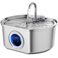 Distributeur d'eau portable pour animaux de compagnie à alimentation par gravité automatique avec filtres en carbone et en mousse remplaçables pour animaux de compagnie de petite à moyenne taille