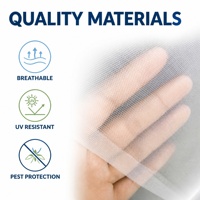 Filet anti-insectes en HDPE 25 mailles pour la protection des cultures, rouleau de filet anti-insectes pour l'agriculture