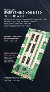 JBD 高電流 250A 300A <span class=keywords><strong>BMS</strong></span> 3S 4S 12V LiFePO4 リチウムイオン スマート<span class=keywords><strong>BMS</strong></span> 始動電源用 LFP <span class=keywords><strong>BMS</strong></span> RS485 UART CANBUS 加熱機能付き - Product Image 5