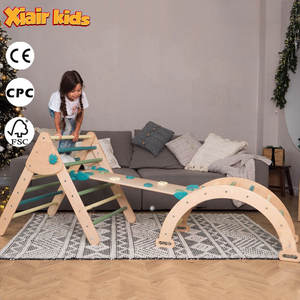 Xiair Montessori Toddler Gym Set Marco de escalada de madera Pickle Triangle Set Bebé Escalada Juguetes <span class=keywords><strong>Triangulo</strong></span> Piklers Proveedor - Product Image 1