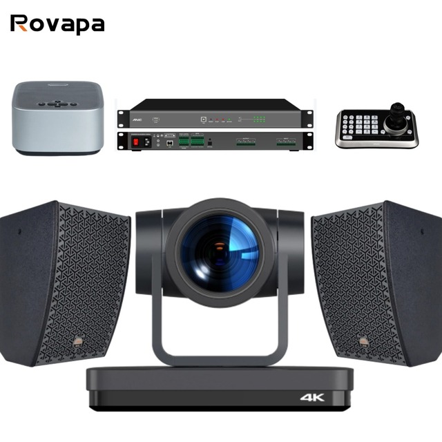 Professional Video Conference System Solution 4k Camera Mixer Controller Microphone Speaker Set Optical Zoom NDI HD-M1 USB Metal