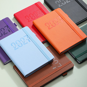 Coffret Cadeau Carnet à Couverture Rigide GF 2027 A5 avec Bande Élastique, Agenda Calendrier Espagnol et Journal d'Écriture Anglais - Product Image 1