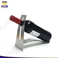 Décoration d'intérieur, porte-bouteilles en métal, porte-bouteilles en acier inoxydable, porte-bouteilles en forme de L pour accessoire de bar