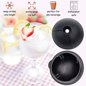 Tùy Chỉnh Logo In Tái Sử Dụng Silicone Sphere Khuôn Nhỏ Vòng <span class=keywords><strong>Ice</strong></span> <span class=keywords><strong>Cube</strong></span> Khuôn Bóng Chày <span class=keywords><strong>Ice</strong></span> Ball Maker Cho Whisky - Product Image 4
