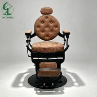 Chaise de barbier inclinable en cuir noir moderne de haute qualité Jincheng, 1 ensemble
