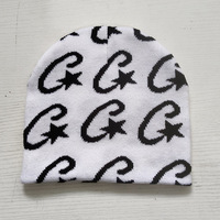 Bonnet en tricot jacquard Y2K personnalisé, respirant, chaud, pour l'extérieur, avec broderie 3D