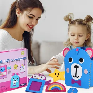 Jumon 7-Piece Animal Needle Felting Supplies Kits with Tools for Kids-Educational DIY Wool Felt <b>Cloth</b> <b>Doll</b> Making Kit JSD-15 - Product Image 6