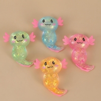 Jouet Axolotl Squishy Anti-Stress Scintillant, Jouet Sensoriel Animal Mignon pour Enfants et Adultes - Vente Flash