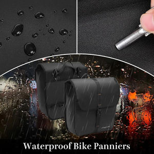 Bolsas Impermeables para Portaequipajes de Bicicleta, Paquete de 2, 20L, Bolsa Trasera para Ciclismo, Viajes y Desplazamientos, Equipaje de Bicicleta Duradero de Gran Capacidad - Product Image 4