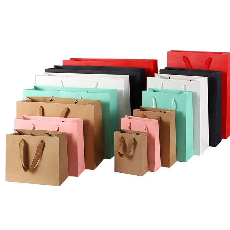 Recyclable Custom Paper Bag Jewelry Cosmetics Packaging Bag Luxury Shopping Paper Bag with Your Own Logo