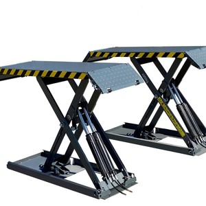 Plateforme élévatrice mobile à ciseaux électrique hydraulique de 3,5 tonnes, gris clair, positionnement central, pour véhicules automobiles - Product Image 5