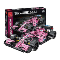 023009 MOC FW41 SF90 C36 R5 VJM10 briques Super sport voiture de Simulation 1:14 modèle voiture jouet bricolage rose F1 blocs de construction voiture à vendre