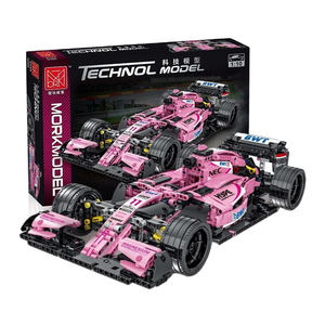 023009 MOC FW41 SF90 C36 R5 VJM10 briques Super sport voiture <span class=keywords><strong>de</strong></span> <span class=keywords><strong>Simulation</strong></span> <span class=keywords><strong>1</strong></span>:14 modèle voiture jouet bricolage rose F1 blocs <span class=keywords><strong>de</strong></span> construction voiture à vendre - Product Image 6
