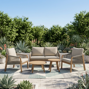 Luxury Contemporary Foldable Acacia Wood Eco-friendly Teak Wood Frame Outdoor Furniture Set Garden Sofa Dining Table Chair for - Product Image 6