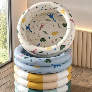 Piscine gonflable ronde en PVC épaissi Ugly Baba Retro pour enfants et nourrissons, usage domestique, design océanique - Product Image 1