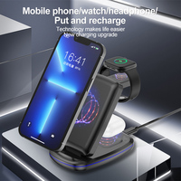 Station de charge sans fil magnétique multifonctionnelle 15W 3 en 1 pour IPhone IWatch Écouteurs Samsung