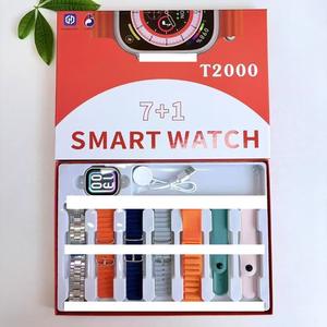Montre connectée T2000 Ultra3 2026, ensemble 7 en 1 pour <span class=keywords><strong>le</strong></span> suivi de la santé (fréquence cardiaque/pression artérielle/oxygène sanguin/sommeil), étanche IP67, 7 bracelets en silicone - Product Image 3
