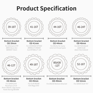 MUQZI-Kit de réparation de pédalier pour vélo Shimano BB9000 MT800 SRAM DUB T47 BB386 - Product Image 4